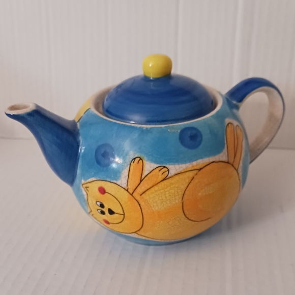 Whittard of Chelsea CATS Teapot, Hand-painted, 3.5in × 6in - Picture 7 of 10